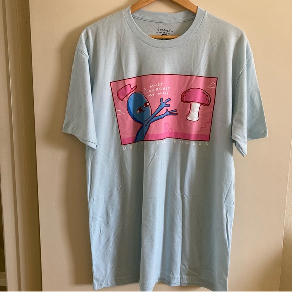 Strange Planet Nathan Pyle Fugus Tee | Size XL | Color Light Blue | NWT - Picture 2 of 8